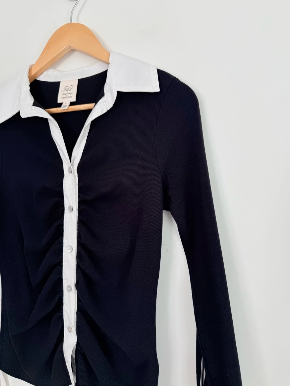 Cinq à Sept Lola Two-Tone Button-Front Shirt